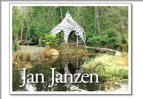 tofino artist jan janzen's gazebo at tofino botanical gardens