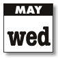 may - wednesdays